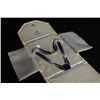 Image 4 : A Sapphire Necklace mounted in 14K Gold with Certification. Small Crack on Sapphire. Estimate Price: