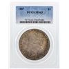 Image 1 : 1887 $1 Morgan Silver Dollar Coin PCGS MS63