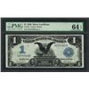 Image 1 : 1899 $1 Black Eagle Silver Certificate Note Fr.233 PMG Choice Uncirculated 64EPQ