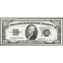 1934D $10 Silver Certificate Note