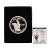 Image 1 : 1987 Looney Tunes Bugs Bunny 5 oz .999 Silver Coin w/Box & COA