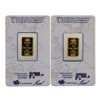 Image 2 : Lot of (2) Suisse 5 Gram Fine Gold Pamp Gold Bars