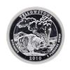 Image 2 : 2010 5oz Silver ATB Yellowstone Wyoming Silver Coin