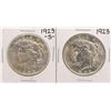 Image 1 : Lot of 1923 & 1923-S $1 Peace Silver Dollar Coins