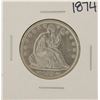 Image 1 : 1874 w/ Arrows Seated Liberty Half Dollar Coin