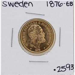 1876-EB Sweden 2 Kroner Gold Coin