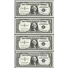 Image 1 : Lot of (4) 1957 $1 Silver Certificate STAR Notes