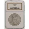 Image 1 : 1889 $1 Morgan Silver Dollar Coin NGC MS64