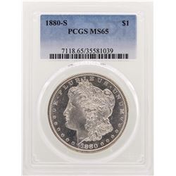 1880-S $1 Morgan Silver Dollar Coin PCGS MS65