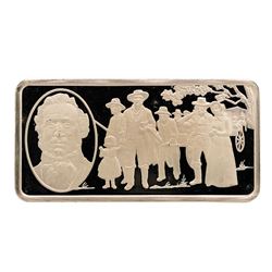 500 Grain Sterling Silver Franklin Mint 100 Greatest Americans Ingot