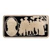 Image 1 : 500 Grain Sterling Silver Franklin Mint 100 Greatest Americans Ingot