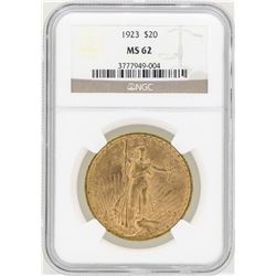 1923 $20 St. Gaudens Double Eagle Gold Coin NGC MS62