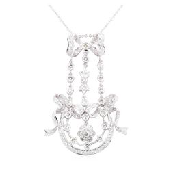 18KT White Gold 1.50 ctw Diamond Pendant & Chain