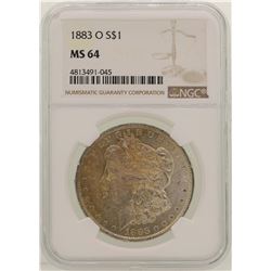 1883-O $1 Morgan Silver Dollar Coin NGC MS64