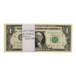 Lot of (10) Uncirculated 1963B $1 Federal Reserve BARR Notes