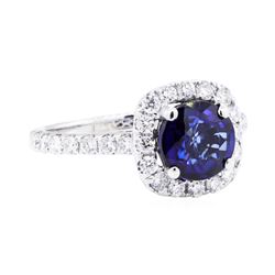 18KT White Gold 1.93 ctw Sapphire and Diamond Ring