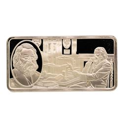 500 Grain Sterling Silver Franklin Mint 100 Greatest Americans Ingot