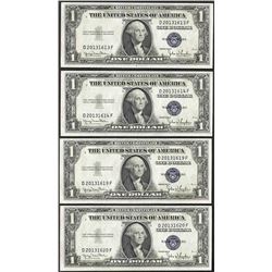 Lot of (4) 1935D $1 Silver Certificate Notes