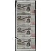Image 1 : Uncut Sheet of (4) State of Louisiana Baby Bond Obsolete Notes