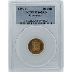 1899-H Double Guernsey Coin PCGS MS65RD