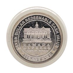 .999 Silver Ramada Express Laughlin, NV $7 Redeemable Cash Value Gaming Token
