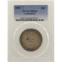 1893 Columbian Centennial Commemorative Half Dollar Coin PCGS MS64