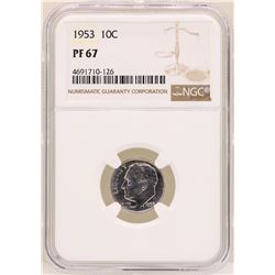 1953 Roosevelt Dime Proof Coin NGC PF67