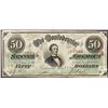 Image 1 : 1863 $50 The Confederate States of America Note Cut Canceled