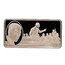 500 Grain Sterling Silver Franklin Mint 100 Greatest Americans Ingot