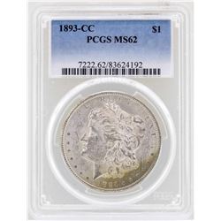 1893-CC $1 Morgan Silver Dollar Coin PCGS MS62
