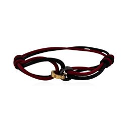 Cartier 18KT Rose and Black Gold Love Knot Silk Cord Bracelet