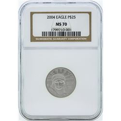 2004 $25 American Platinum Eagle Coin NGC MS70
