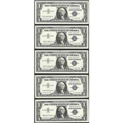 Lot of (5) 1957A $1 Silver Certificate Notes