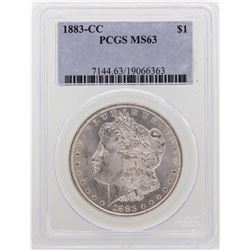 1883-CC $1 Morgan Silver Dollar Coin PCGS MS63