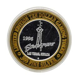 .999 Silver Stratosphere Las Vegas, Nevada $10 Casino Limited Edition Gaming Tok