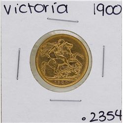 1900 Britain Queen Victoria 1/2 Sovereign Gold Coin