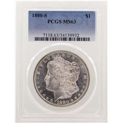 1880-S $1 Morgan Silver Dollar Coin PCGS MS63