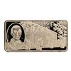 Image 1 : 500 Grain Sterling Silver Franklin Mint 100 Greatest Americans Ingot