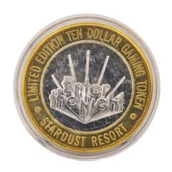 .999 Silver Stardust Resort Las Vegas, Nevada $10 Casino Limited Edition Gaming