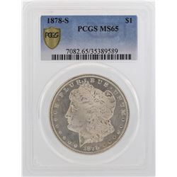 1878-S $1 Morgan Silver Dollar Coin PCGS MS65