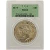 Image 1 : 1924 $1 Peace Silver Dollar Coin PCGS MS63