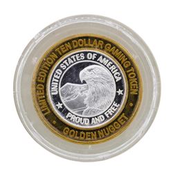 .999 Silver Golden Nugget Las Vegas, Nevada $10 Casino Limited Edition Gaming To