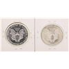 Image 2 : Lot of (2) 1986 $1 American Silver Eagle Coins