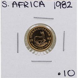 1982 South Africa Krugerrand 1/10 oz. Gold Coin