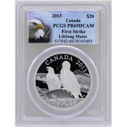 2013 $20 Canada Lifelong Mates Silver Coin PCGS PR69DCAM
