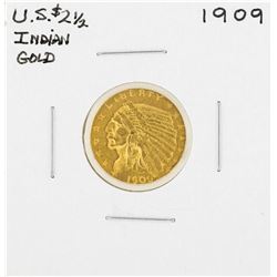 1909 $2 1/2 Indian Head Quarter Eagle Gold Coin