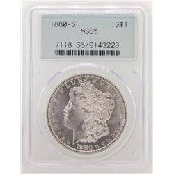 1880-S $1 Morgan Silver Dollar Coin PCGS MS65