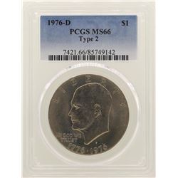 1976-D Eisenhower Dollar PCGS MS66