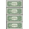 Image 2 : Lot of (4) Consecutive 1957B $1 Silver Certificate Notes