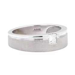 18KT White Gold 0.25 ctw Diamond Solitaire Band